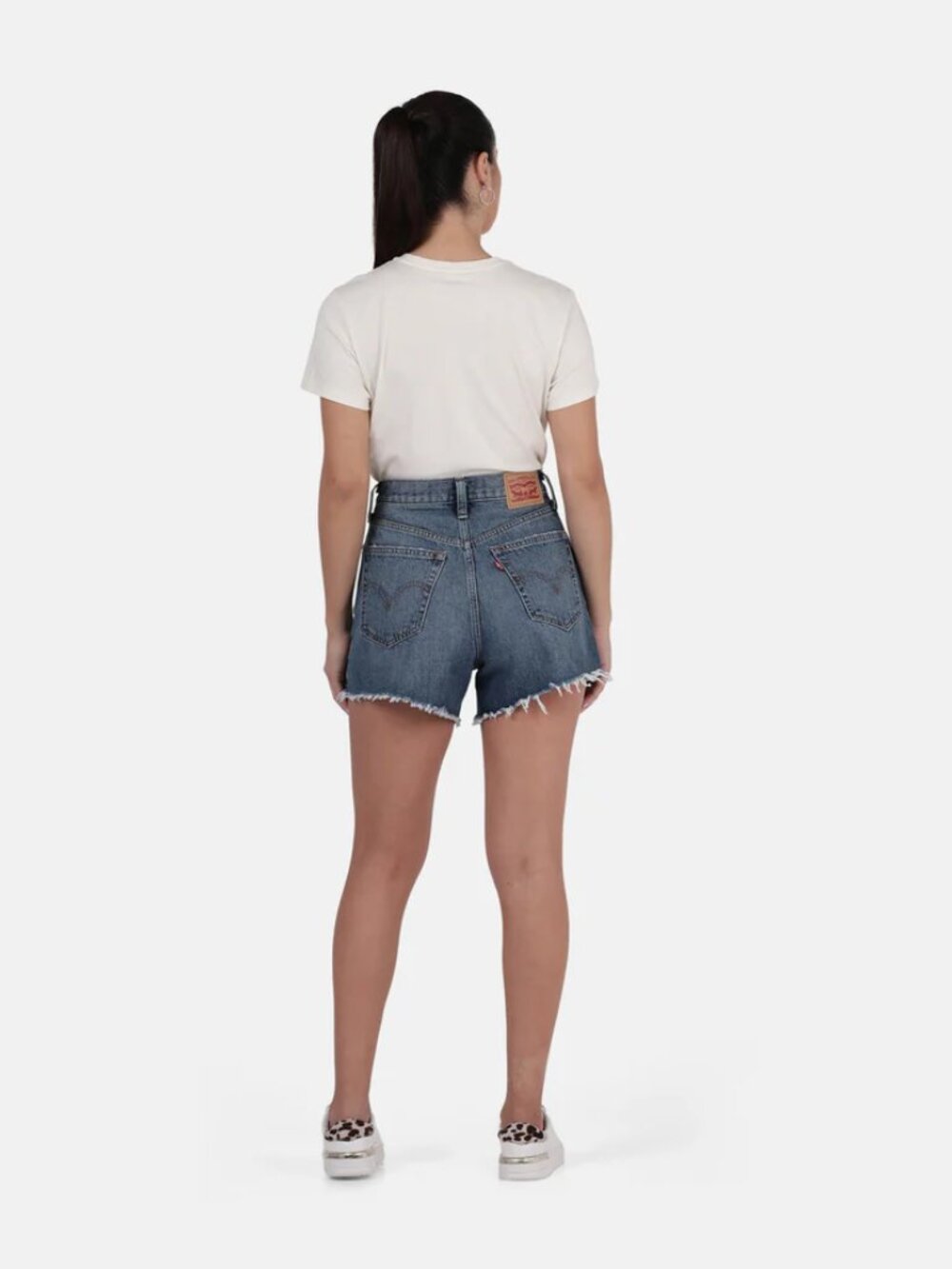 Levi's Women's High Waisted Mom Shorts - Picture 2 of 10